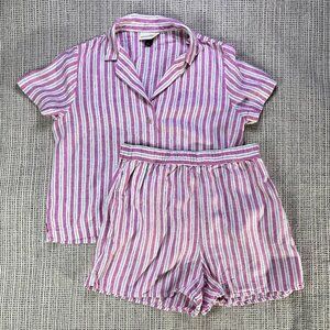 Universal Thread Pink Stripe Summer Short Set - Size S – 2-Piece Causal Outfit